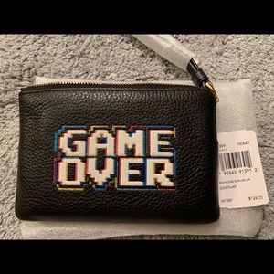 NWT Coach x Pac-Man Game Over Zip Wristlet Wallet